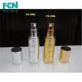 Gold kundenspezifische Petg Kosmetik Airless Pumpe Flasche 15ml 20ml 30ml 50ml